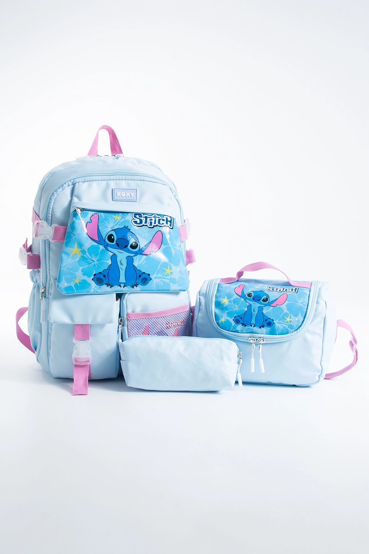  Kore Kawaii Ayıcıklı Okul Çantası Seti – Sırt Çantası + Beslenme Çantası + Kalemlik