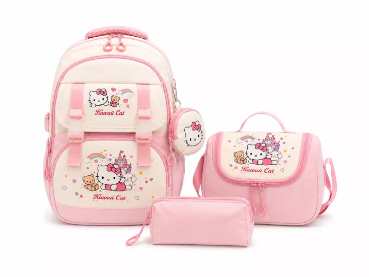 Kore Kawaii 4’lü Okul Çantası Seti