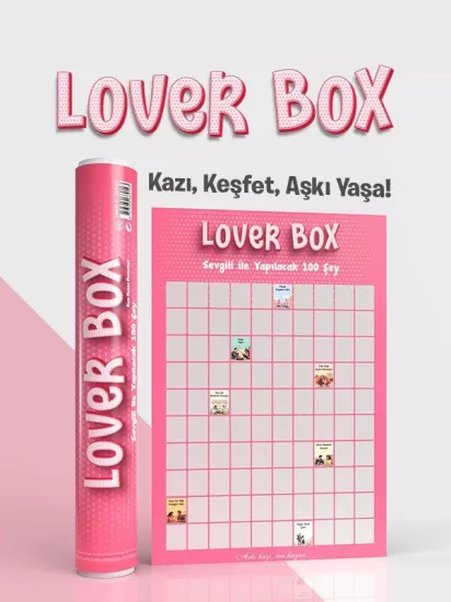 Lover Box | Sevgiliyle Yapılacak 100 Eğlenceli Aktivite | Kazı Kazan Poster