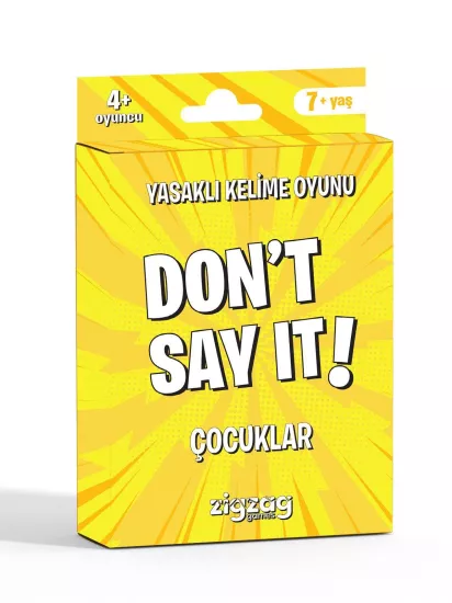 Don’t Say It Çocuklar Yasaklı Kelime Oyunu Çocuklar İçin Eğlenceli Aile ve Parti Kelime Oyunu