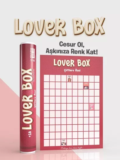 Lover Box Çiftlere Özel | Partnerinle Yapılacak 100 Yetişkinlere Özel Aktivite | Kazı Kazan Poster