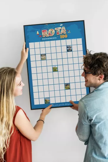 Rota 100 Kazı Kazan Poster | Türkiye Gezi Rotası Posteri | Gezginlere Hediye