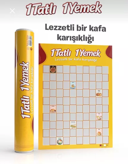 1 Tatlı 1 Yemek – Yemek Temalı Eğlenceli | Özel Kazı Kazan Poster
