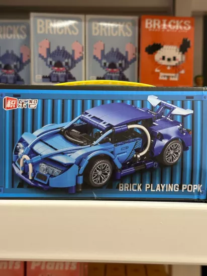 Building Block Çok Parçalı Araba Lego-Mavi