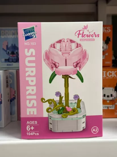 Büyük Boy Standlı Saksılı Çiçek Lego