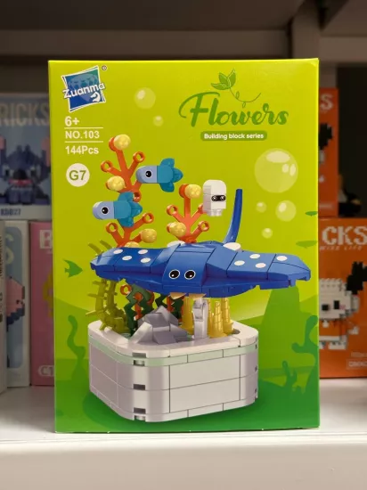 Büyük Boy Standlı Saksılı Çiçek Lego