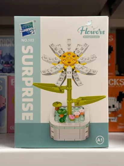 Büyük Boy Standlı Saksılı Çiçek Lego
