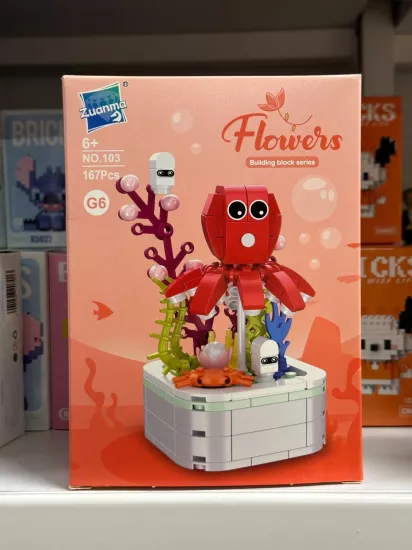 Büyük Boy Standlı Saksılı Çiçek Lego