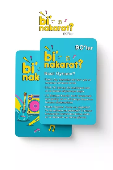 Bi’ Nakarat? 90’lar | Türkçe Pop Şarkı Kart Oyunu | Eğlenceli Parti Oyunu