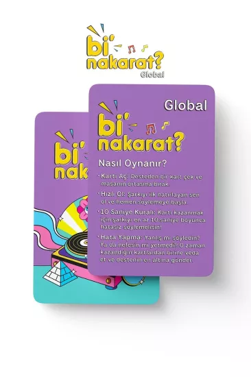 Bi’ Nakarat? Global Kart Oyunu | İngilizce Şarkı Tahmin Oyunu | Eğlenceli Parti Oyunu
