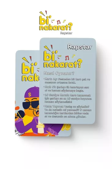 Bi’ Nakarat? Rapstar Kart Oyunu | Türkçe Rap Şarkı Tahmin Oyunu | Eğlenceli Parti Oyunu