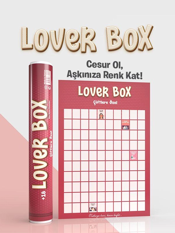 Lover Box Çiftlere Özel | Partnerinle Yapılacak 100 Yetişkinlere Özel Aktivite | Kazı Kazan Poster