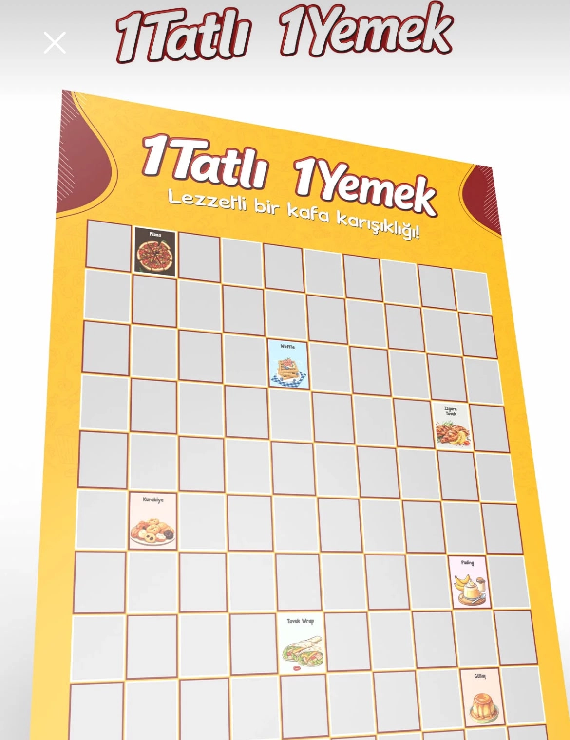 1 Tatlı 1 Yemek – Yemek Temalı Eğlenceli | Özel Kazı Kazan Poster