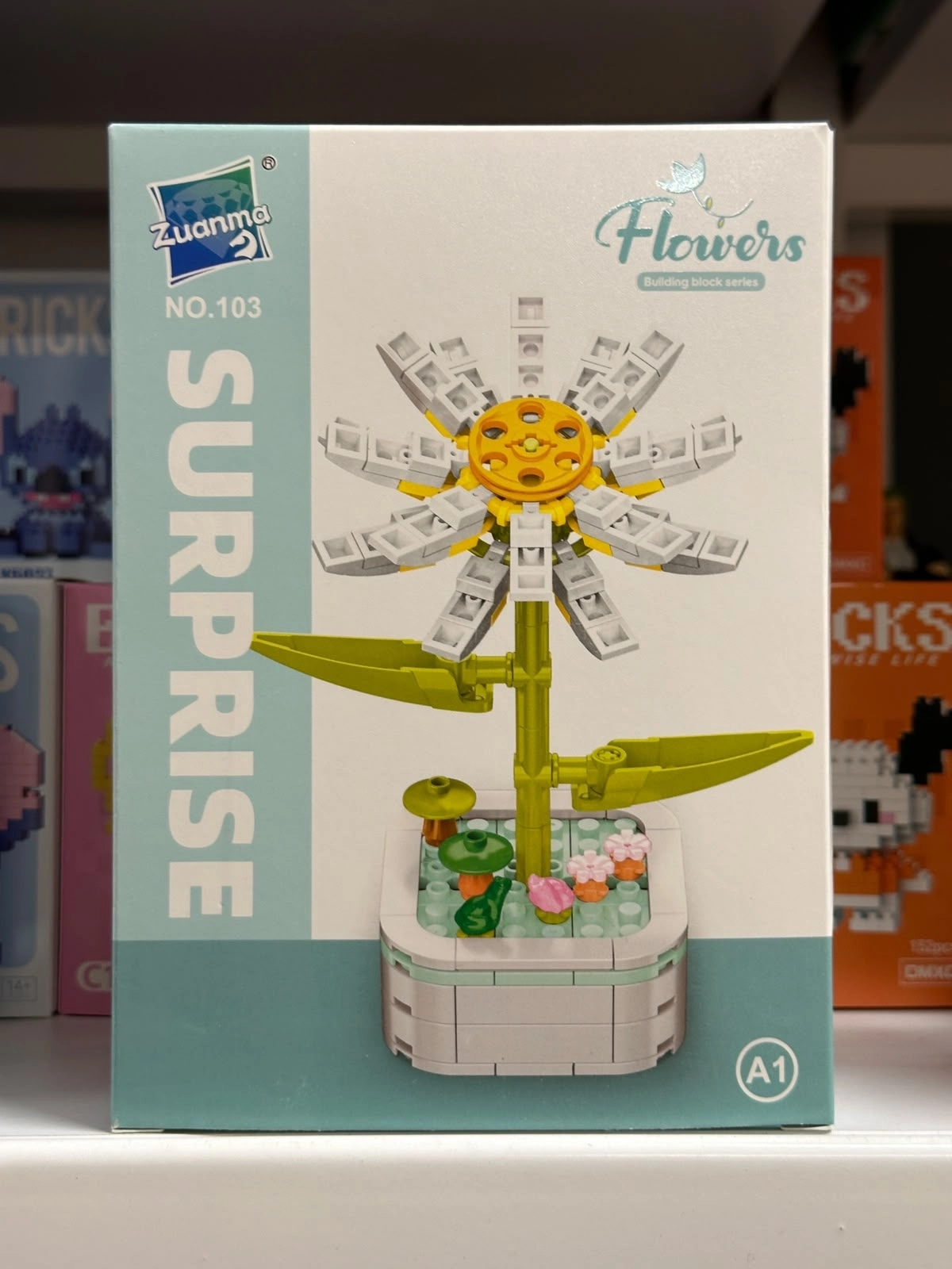 Büyük Boy Standlı Saksılı Çiçek Lego