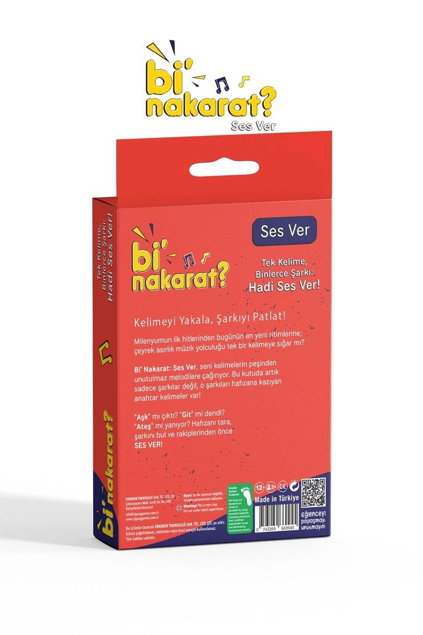 Bi’ Nakarat? Ses Ver Kart Oyunu | Tek Kelimeyle Şarkı Tahmin Oyunu | Eğlenceli Parti Oyunu